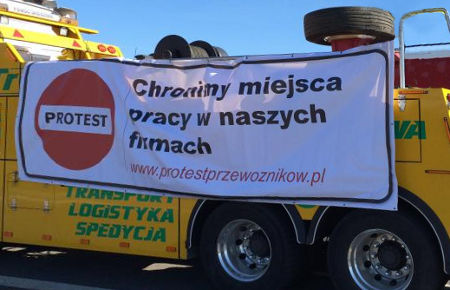 Transport protestuje w obronie miejsc pracy